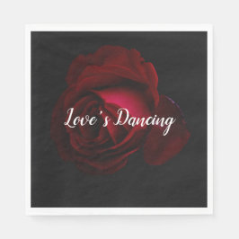 Röd, svart och ro pappersservett