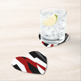 Röd svart och vit abstrakt underlägg papper