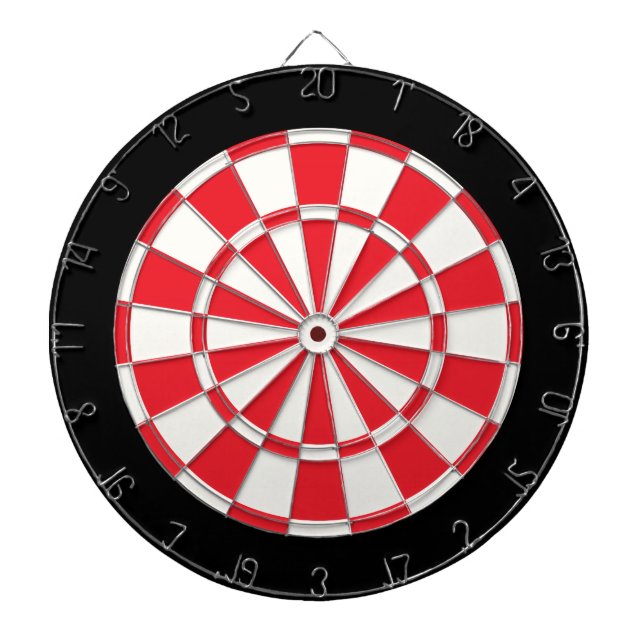 Röd svart och vit darttavla (Framsidan)