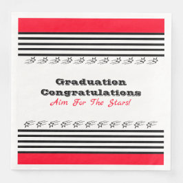 Röd svart och vit modern pappersservett