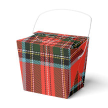 Röd svart och vit rutig mönster Take Out