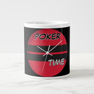 Röd svart poker-tid jumbo mugg