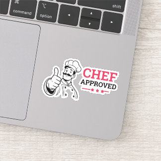 Röd Svart Rolig Chef Godkänd Klistermärken