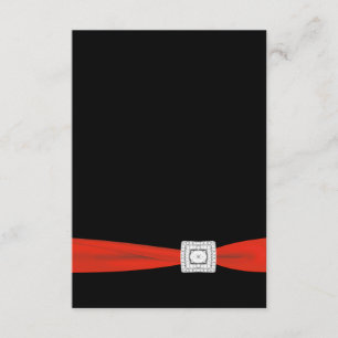Röd Svart RSVP-kort OSA Kort