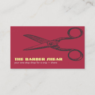 Röd & svart sax Bizcard Visitkort