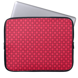 Röd svart schackbräda laptop fodral