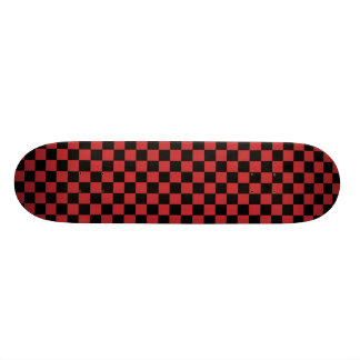Röd & svart schackbrädeSkateboard Skateboard Bräda 19,5 Cm