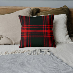 röd&svart tartan mönster kudde