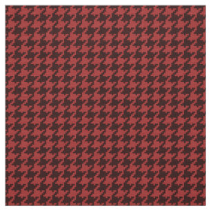 Röd svart texturerat Houndstooth geometriskt Tyg