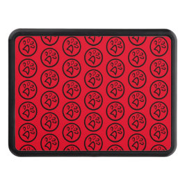 Röd svart utskrift av geometrisk färg dragkroksskydd