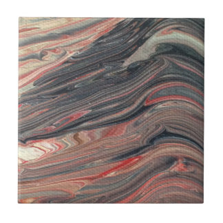 Röd, svart, vit kakelplatta