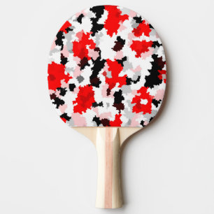 Röd svart vit kamera Abstract Design Pingisracket