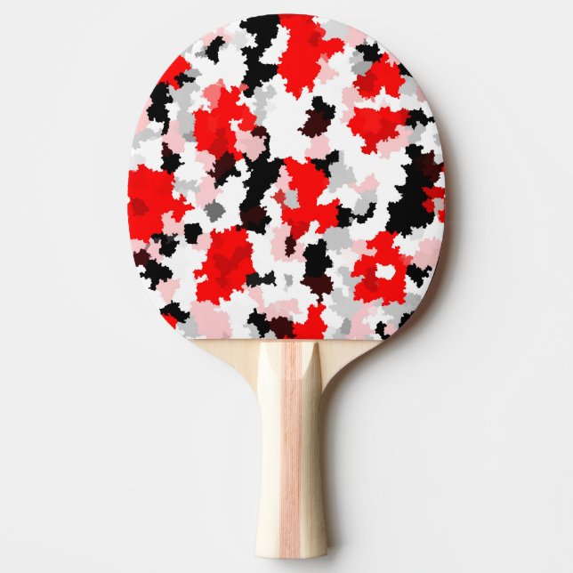 Röd svart vit kamera Abstract Design Pingisracket (Framsidan)