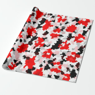 Röd svart vit kamera Abstract Design Presentpapper