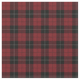 Röd svart vitpläd tyg