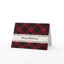 Röd svart vitplädDiagonal