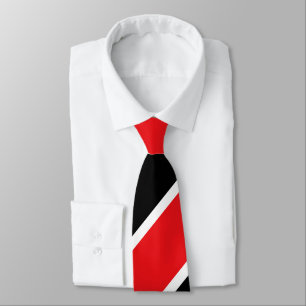Röd svartvit Regimental randTie Slips