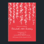 Röd sweet sixteenfödelsedagsfest för modern inbjudningar<br><div class="desc">Starta ditt dottersweet sixteenparty av höger med vår härliga gardin av inbjudan för partyet för vitljussweet sixteen. Våra för partyinbjudan för snyggten och för contemporaryn söta 16 särdrag stränger av att blinka vitljus som sparkling på en röd bakgrund. Bläddra inbjudan över att finna en matcha baksida för ett extra speciellt...</div>