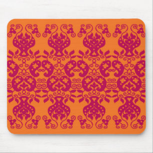 Röd Swirls&Paisley dekorativ mönstermousepad Musmatta