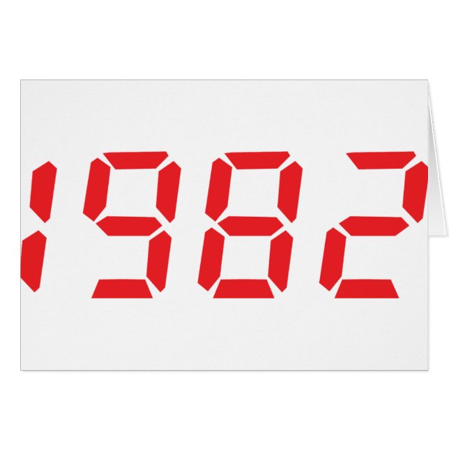 röd symbol 1982 hälsningskort (Framsidan Horizontal)