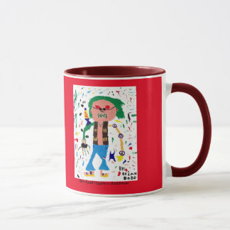 Röd synad Hippie Mugg