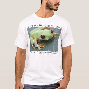 Röd-synad trädgrodaskjorta t shirt
