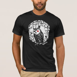 Röd synad uggla t shirt