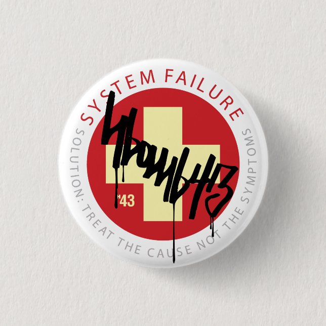 Röd systemkor - knapp (Framsida)