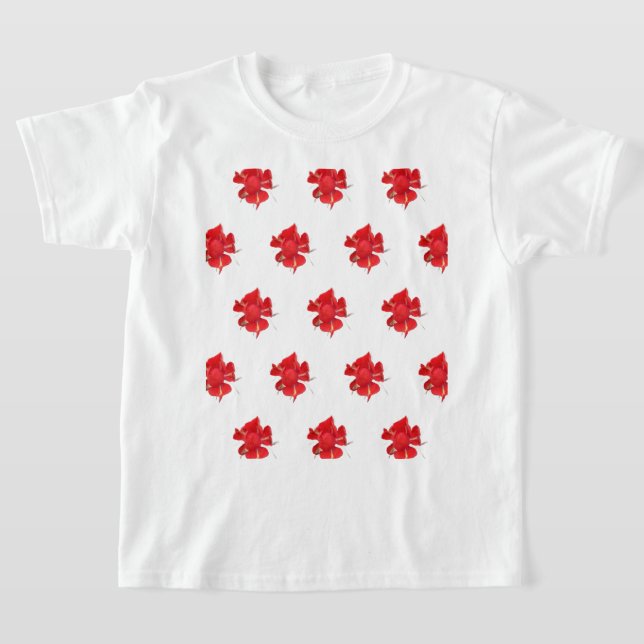Röd, T Shirt (Laydown)