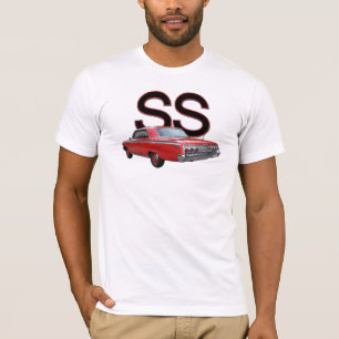 Röd t-skjorta 1962 för Chevy ImpalaSS Tee