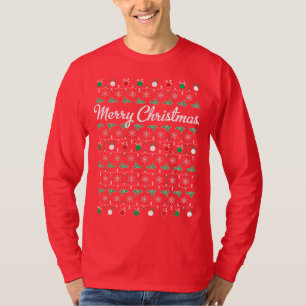Röd T skjorta för god jullångärmad T-shirt