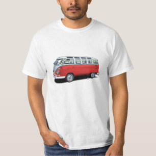 Röd t-skjorta för VeeDub bussTransporter T Shirt