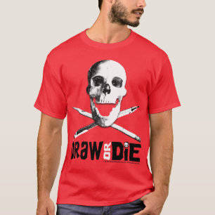 Röd T-tröja "för attraktion eller för matris" T-shirt