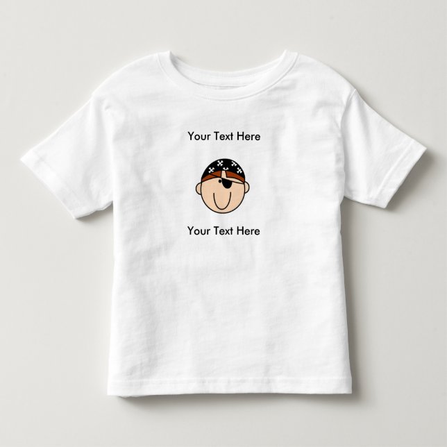 Röd T-tröja för beställnings- pirat Tee Shirt (Framsida)