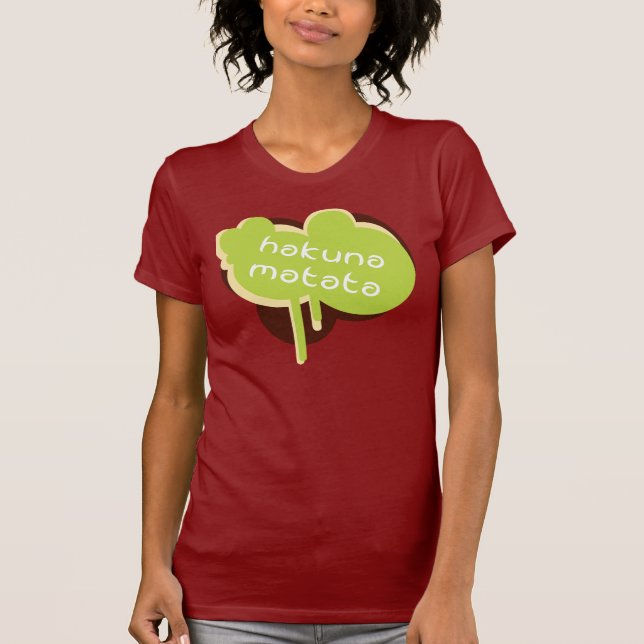 Röd T-tröja för Hakuna matata T-shirt (Framsida)