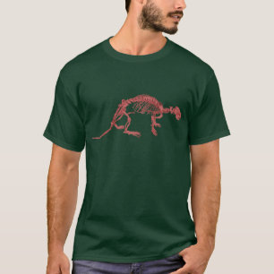 Röd T-tröja för lerautterskelett T-shirt