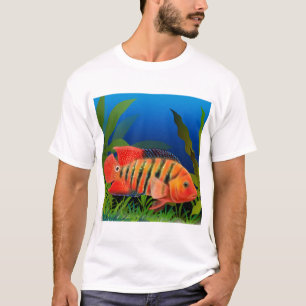 Röd T-tröja för skräckFestae Cichlid T-shirt