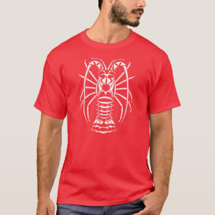 Röd T-tröja för Spiny hummer Tee Shirt
