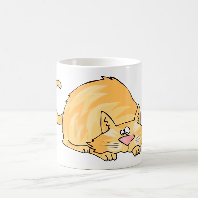 Röd Tabby Katt som Kastar sig Kaffemugg (Skapare uppladdad)