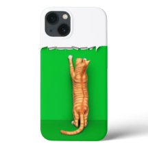 Röd tabbykatt river papper Case-Mate iPhone-fodral