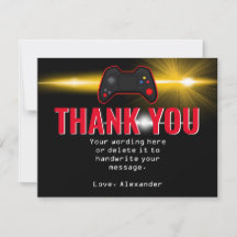 Röd Tack-kort för TV-Spel-fest