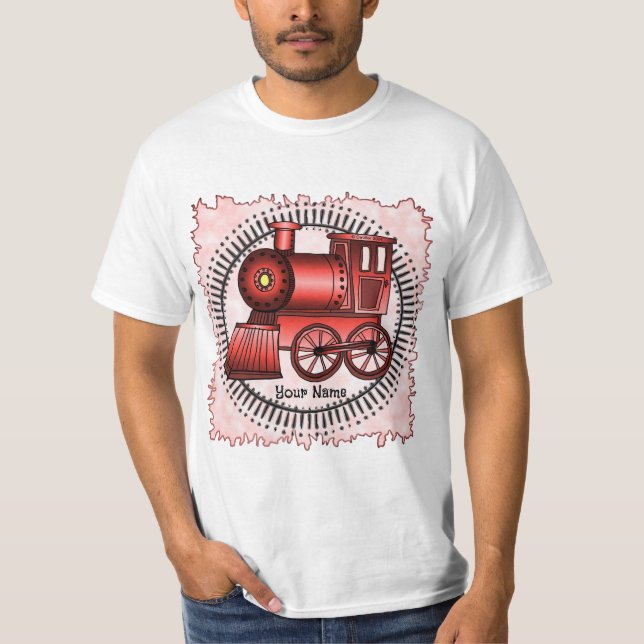 Röd tågbjörnstöd t shirt (Framsida)