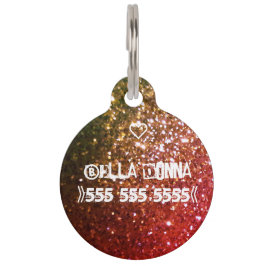 Röd Tagger Katt ID Bricka