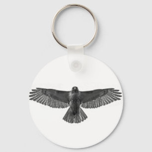 Röd-tailed hök nyckelring