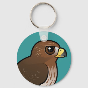 Röd-tailed hök nyckelring