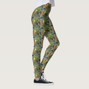 röd-tailed sirenassjöjungfrumönster leggings