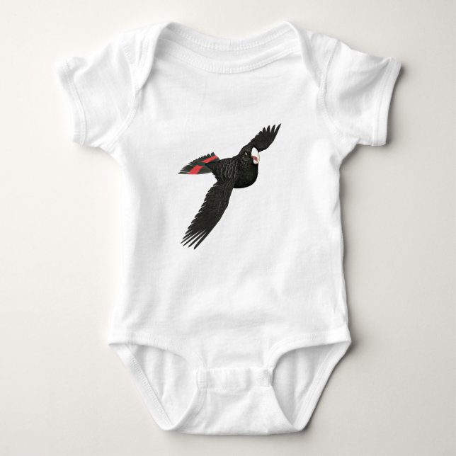 Röd Tailed svart kakadua Tee Shirt (Framsida)