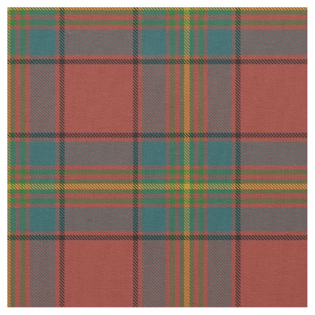 Röd Tartan för skotsk Oliver pläd Tyg (Närbild)