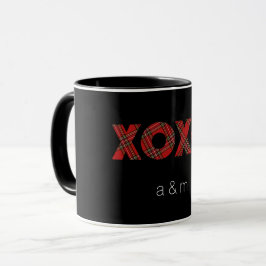 Röd Tartan Julmönster Mugg