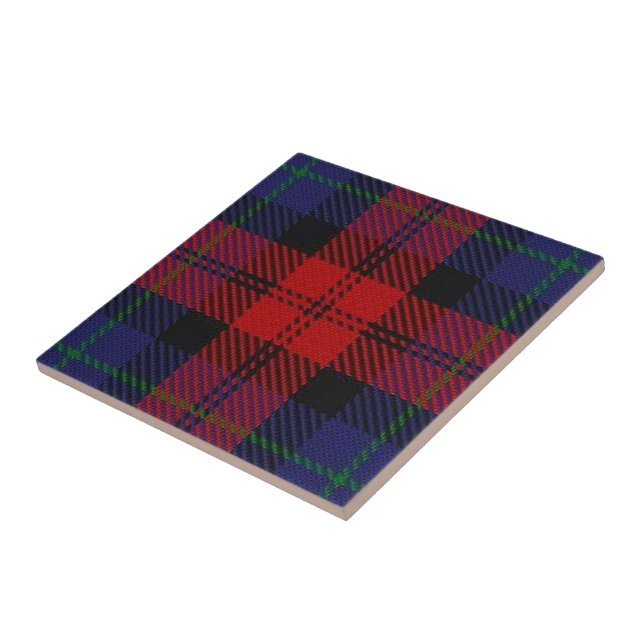 Röd Tartan klanMacLachlan för skotska uttryck Kakelplatta (Sidan)